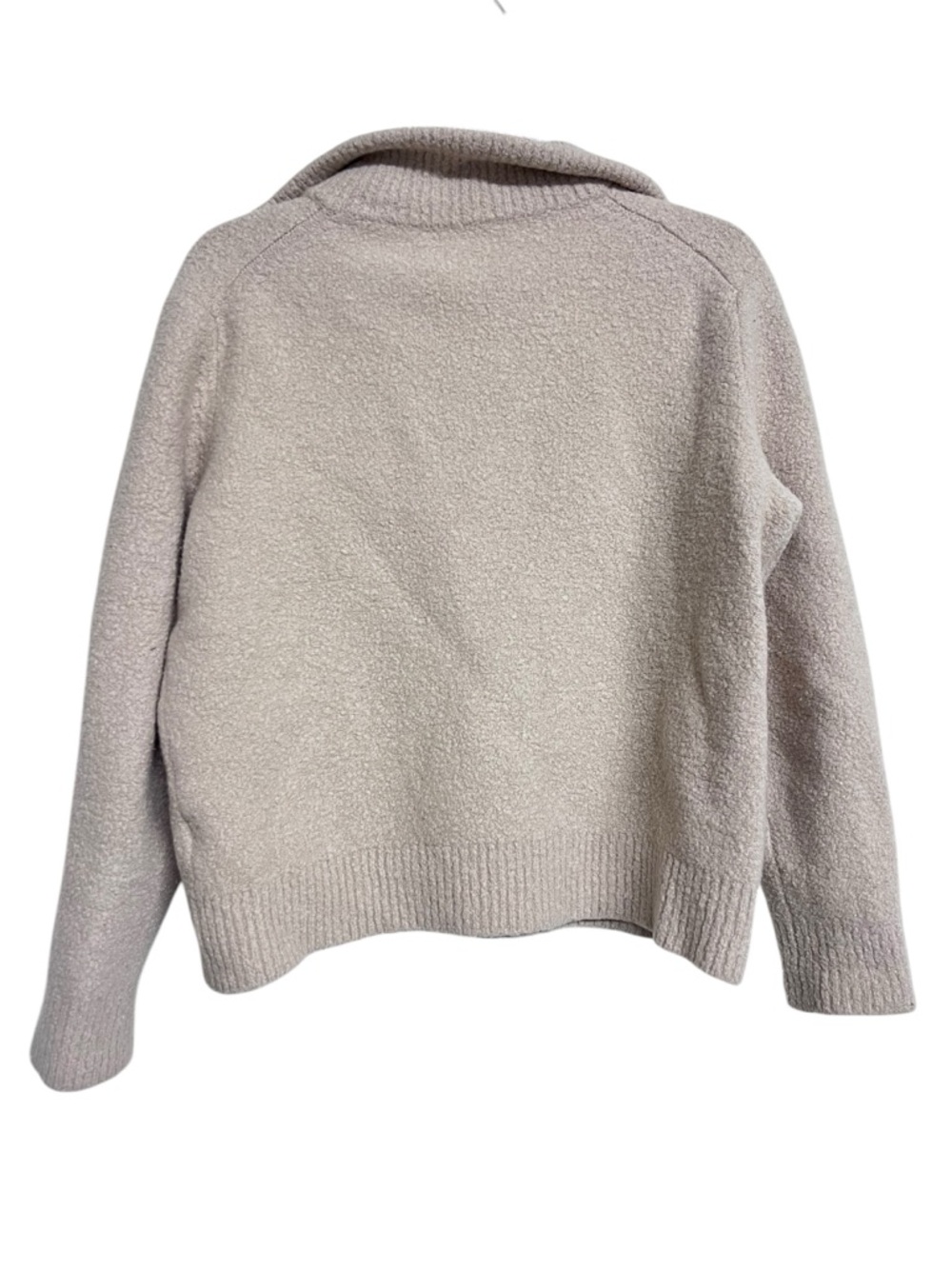 Jenni Kayne Beige Sand Merino Wool Half Zip Pullover Sweatshirt Medium - Picture 5 of 9